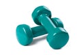 Green dumbell Royalty Free Stock Photo