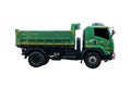 Green Dumper industrial truck isolated on the white background Royalty Free Stock Photo