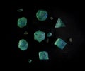 Green dungeons and dragons dice Royalty Free Stock Photo