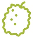 Green durian, icon icon Royalty Free Stock Photo