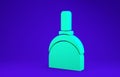 Green Dustpan icon isolated on blue background. Cleaning scoop services. 3d illustration 3D render