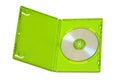 Green DVD-CD Case with Disc Royalty Free Stock Photo