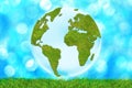 Green Earth background. Earth Day, Ecology and Nature concepts. Royalty Free Stock Photo