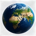 Green earth day, globe isolate on transparency background. Royalty Free Stock Photo