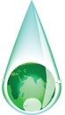 Green earth drop Royalty Free Stock Photo