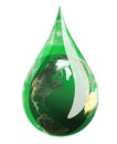 Green Earth Droplet Royalty Free Stock Photo