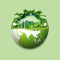 Green earth and eco city concept