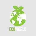 Green earth eco world planet concept vector Royalty Free Stock Photo