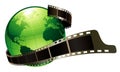 Green earth and film Royalty Free Stock Photo