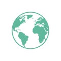 Green Earth globe vector illustration depicting continents and global connection Royalty Free Stock Photo