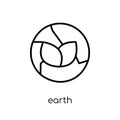 Green earth icon from Ecology collection. Royalty Free Stock Photo