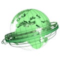 Green earth rotation Royalty Free Stock Photo