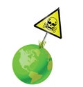 Green earth toxic sign