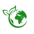 Green earth, World Environment Day, concept of saving the planet Ã¢â¬â stock vector