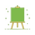 Green Easel Art Board Presentation Display Canvas Illustration Vector Graphics Royalty Free Stock Photo