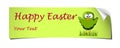 Green easter banner curled chicken