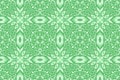 Green eastern vintage seamless pattern with eyes