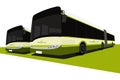 Green eco buses