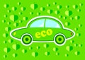 Green eco car Royalty Free Stock Photo