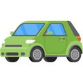 Green eco car vector isolated ecology transport illustration Royalty Free Stock Photo