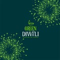 green eco diwali firework celebration concept background vector