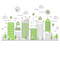 Green eco friendly city concept Royalty Free Stock Photo