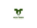 Green eco friendly tshirt maker brand logo icon