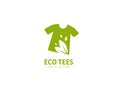 Green eco friendly tshirt tee maker brand logo icon