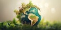 Green eco friendly world. Green Soth America, growing Amazone. CO2 net zero.
