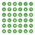 Green eco icons set Royalty Free Stock Photo