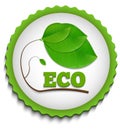 Green ECO Label Royalty Free Stock Photo