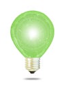 Green eco light bulb background Royalty Free Stock Photo