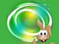 Green eco natural easter bunny