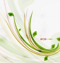 Green eco nature minimal floral concept