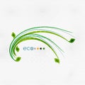 Green eco nature minimal floral concept