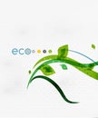 Green eco nature minimal floral concept