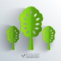Green eco neture tree vector illustration background concept. Template web and mobile design
