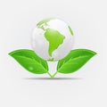 Green eco planet concept vector illustration Royalty Free Stock Photo