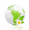 Green eco planet concept vector illustration Royalty Free Stock Photo