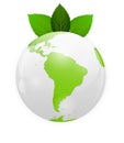 Green eco planet concept vector illustration Royalty Free Stock Photo