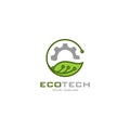 Eco tech gear leaf logo