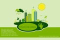 Green eco town - abstract ecology town Royalty Free Stock Photo