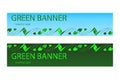 Green ecological banner with green elements