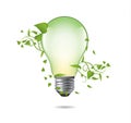 Green ecology bulb concept. Environment vector illustration.