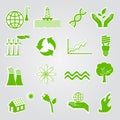 Green ecology icons