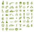 Green ecology icons for your design Royalty Free Stock Photo