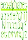 Green Ecology Leaf Alphabet/eps Royalty Free Stock Photo