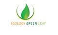 Green Ecology Leaf Logo Template - Green Fresh Health Eco Logotype Organic Food Natural Health Care