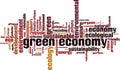 Green economy word cloud Royalty Free Stock Photo