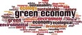 Green economy word cloud Royalty Free Stock Photo